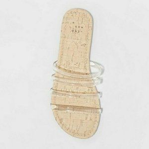 A New Day Clear Avie strappy sandals NWT